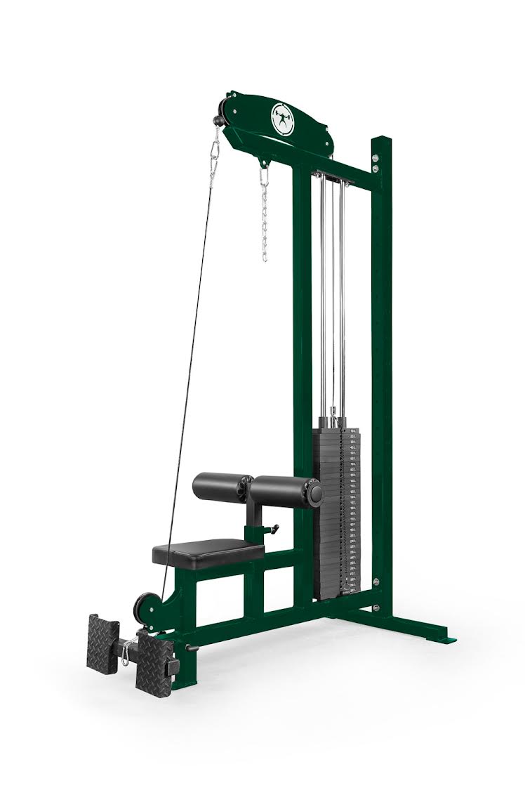 green elitefts  Lat Pulldown Machine with Low Row – Selectorized