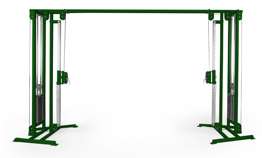 green elitefts Cable Cross Over with UHMW and Adjustment Pullies - Selectorized