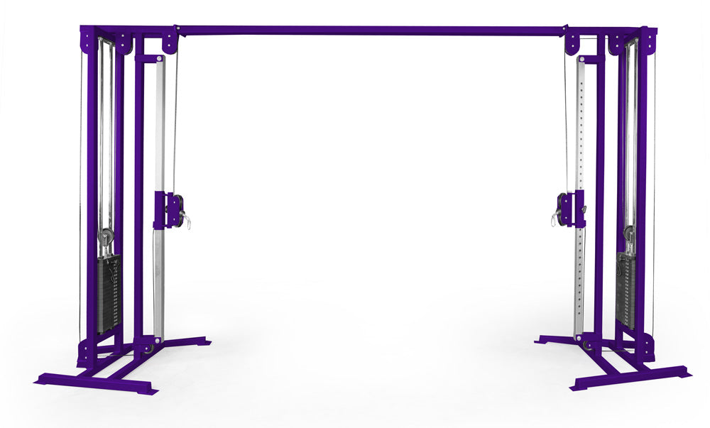 purple elitefts Cable Cross Over with UHMW and Adjustment Pullies - Selectorized