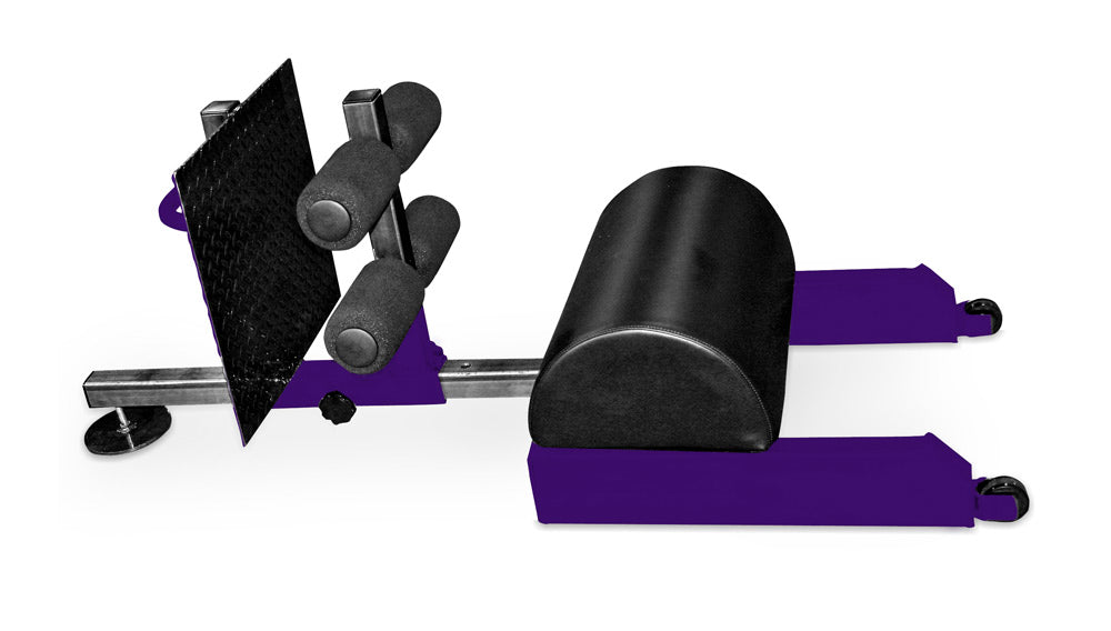 purple elitefts Scholastic Floor Glute Ham Raise (GHR) with Wheels