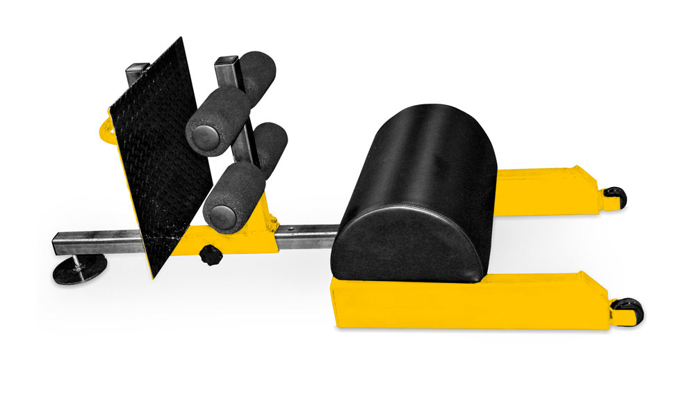 yellow elitefts Scholastic Floor Glute Ham Raise (GHR) with Wheels