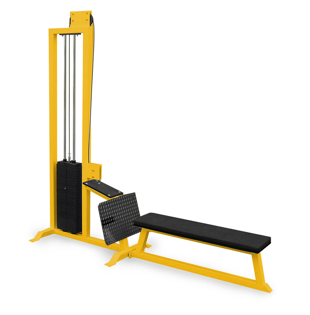 yellow elitefts  Low Row with Bench - Selectorized