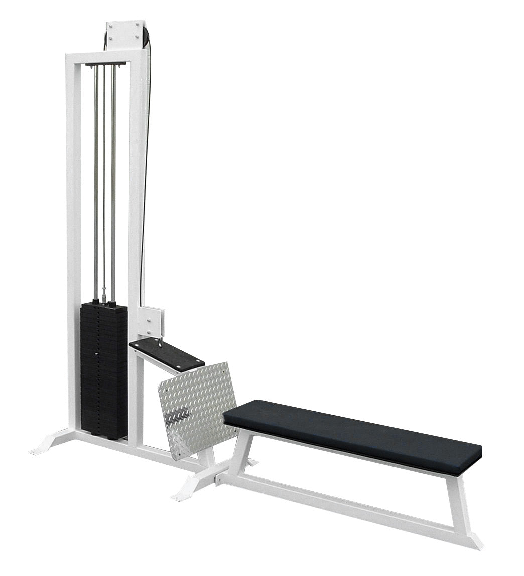 white elitefts  Low Row with Bench - Selectorized