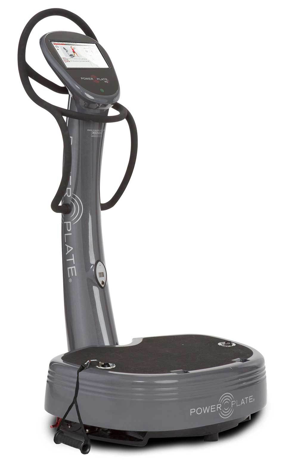 Power Plate vibration machine on a white background
