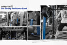 Collage of people using resistance bands in a gym setting with EliteFTS branding.