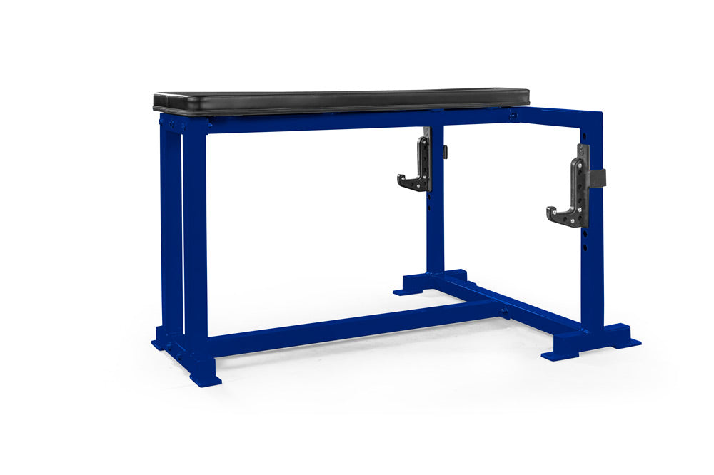 blue elitefts Prone Row with Adjustable J Cups