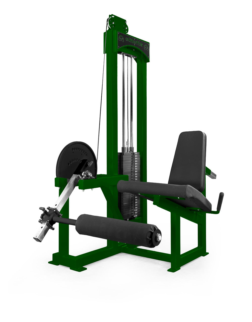 green elitefts Signature Deluxe Leg Extension – Selectorized w/ 250lb Weight Stack