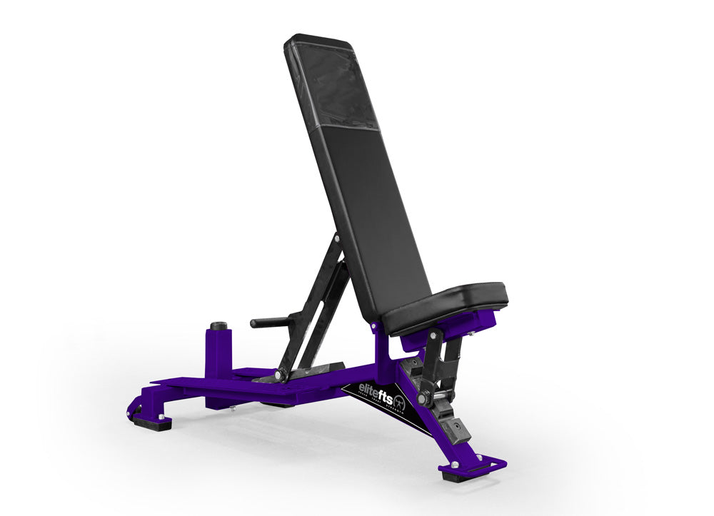 Signature 0-90 Dumbbell Bench w/ Kick Stand purple