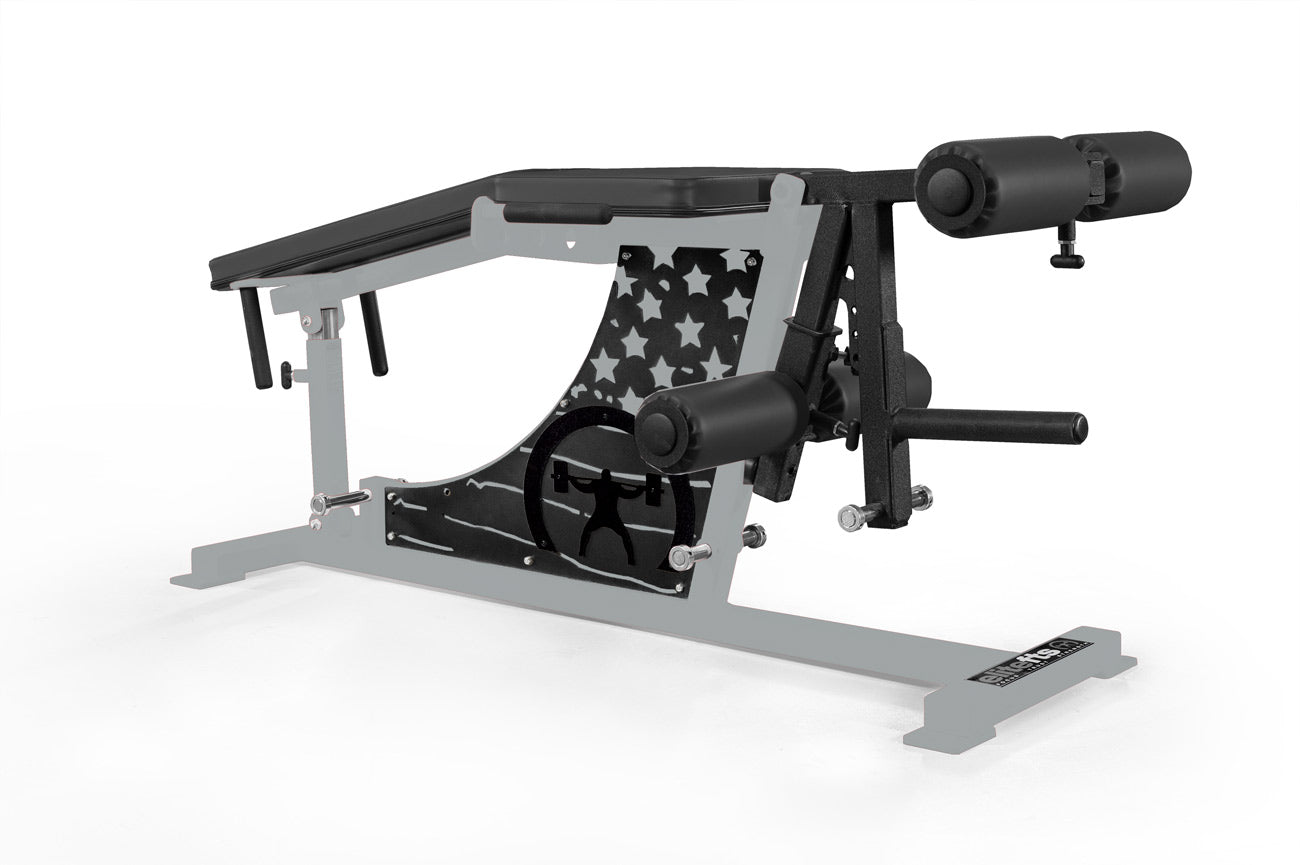 elitefts Signature Leg Ext/Curl Plate Loaded with Adjustable Main Pad & Logo Panel