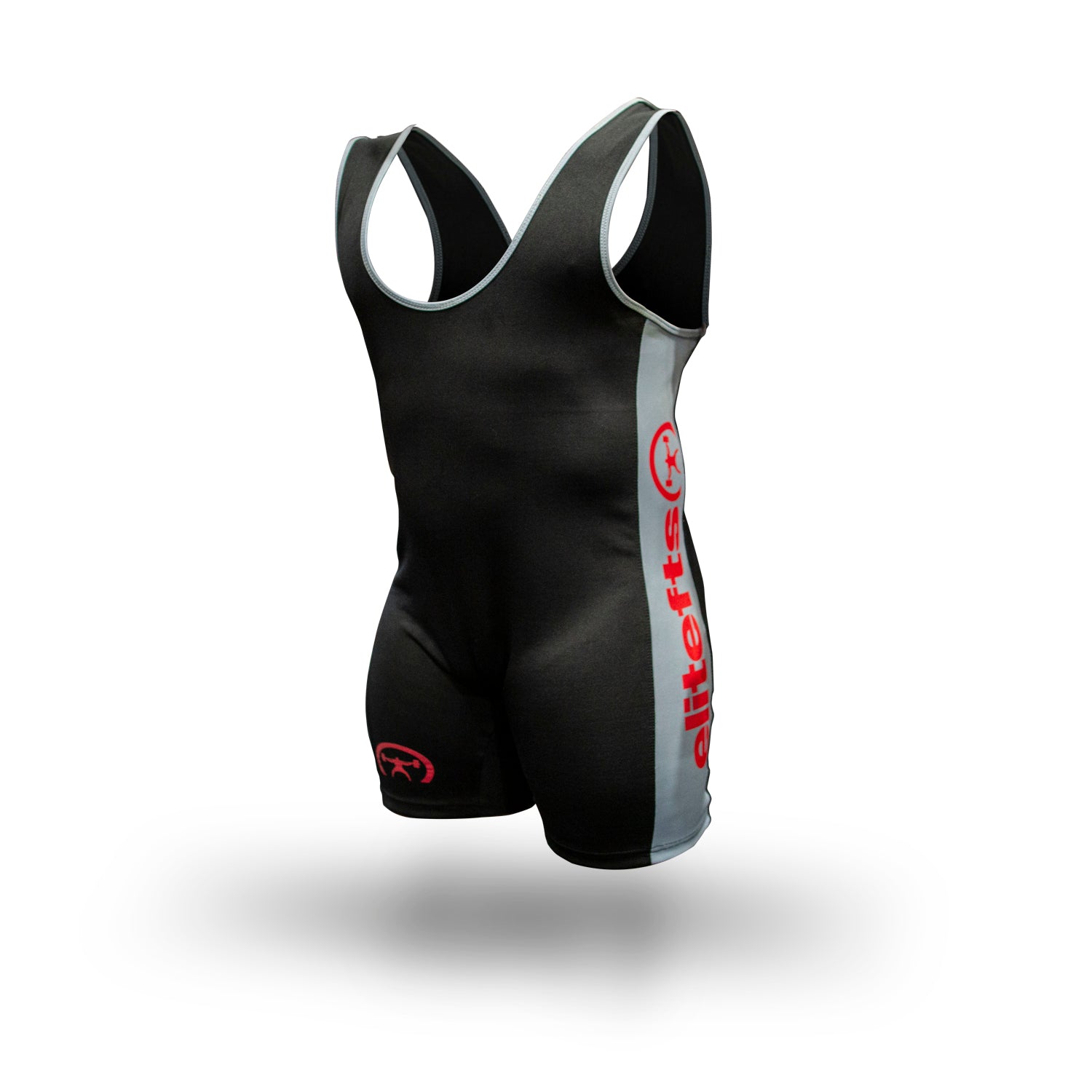 singlet black grey red logo