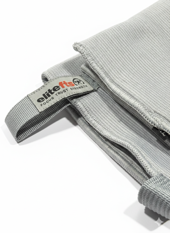 picutre of elitefts WarGrip Training Knee Sleeves up close of loops